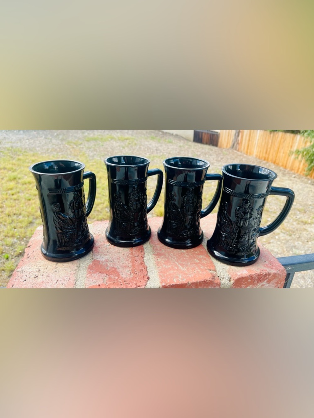 Vintage Tiara Glass beer steins